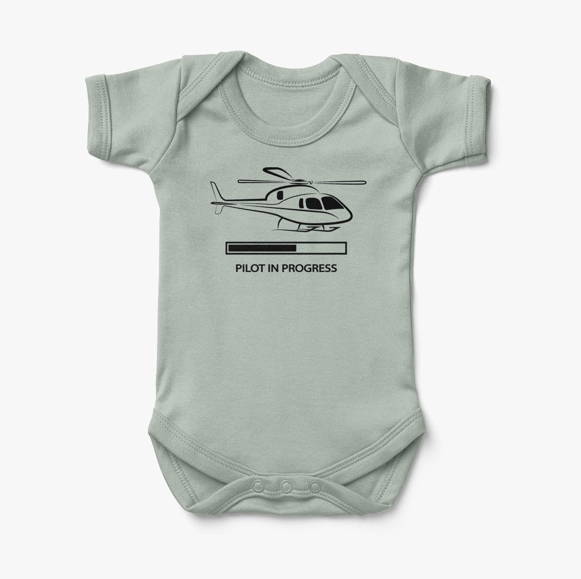 Pilot In Progress (Helicopter) Designed Baby Bodysuits