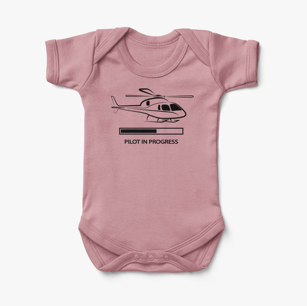 Pilot In Progress (Helicopter) Designed Baby Bodysuits