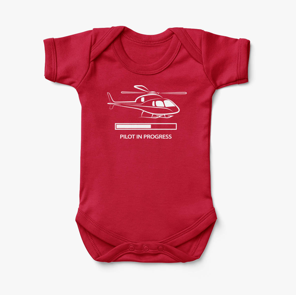 Pilot In Progress (Helicopter) Designed Baby Bodysuits