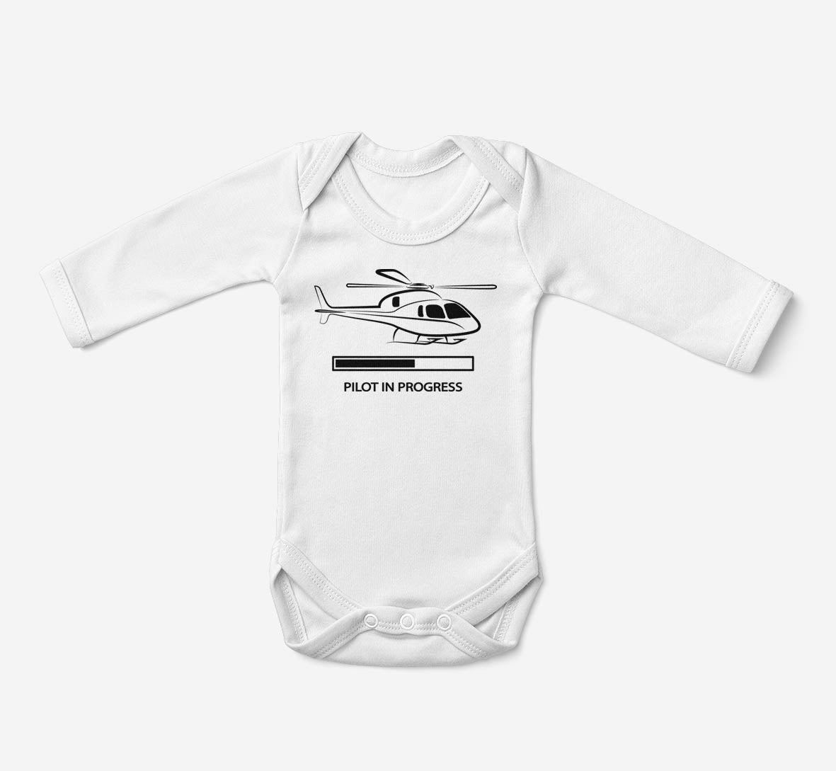 Pilot In Progress (Helicopter) Designed Baby Bodysuits