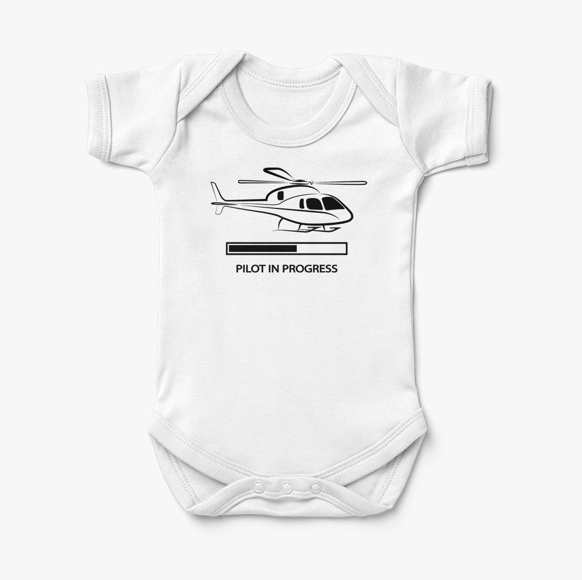 Pilot In Progress (Helicopter) Designed Baby Bodysuits