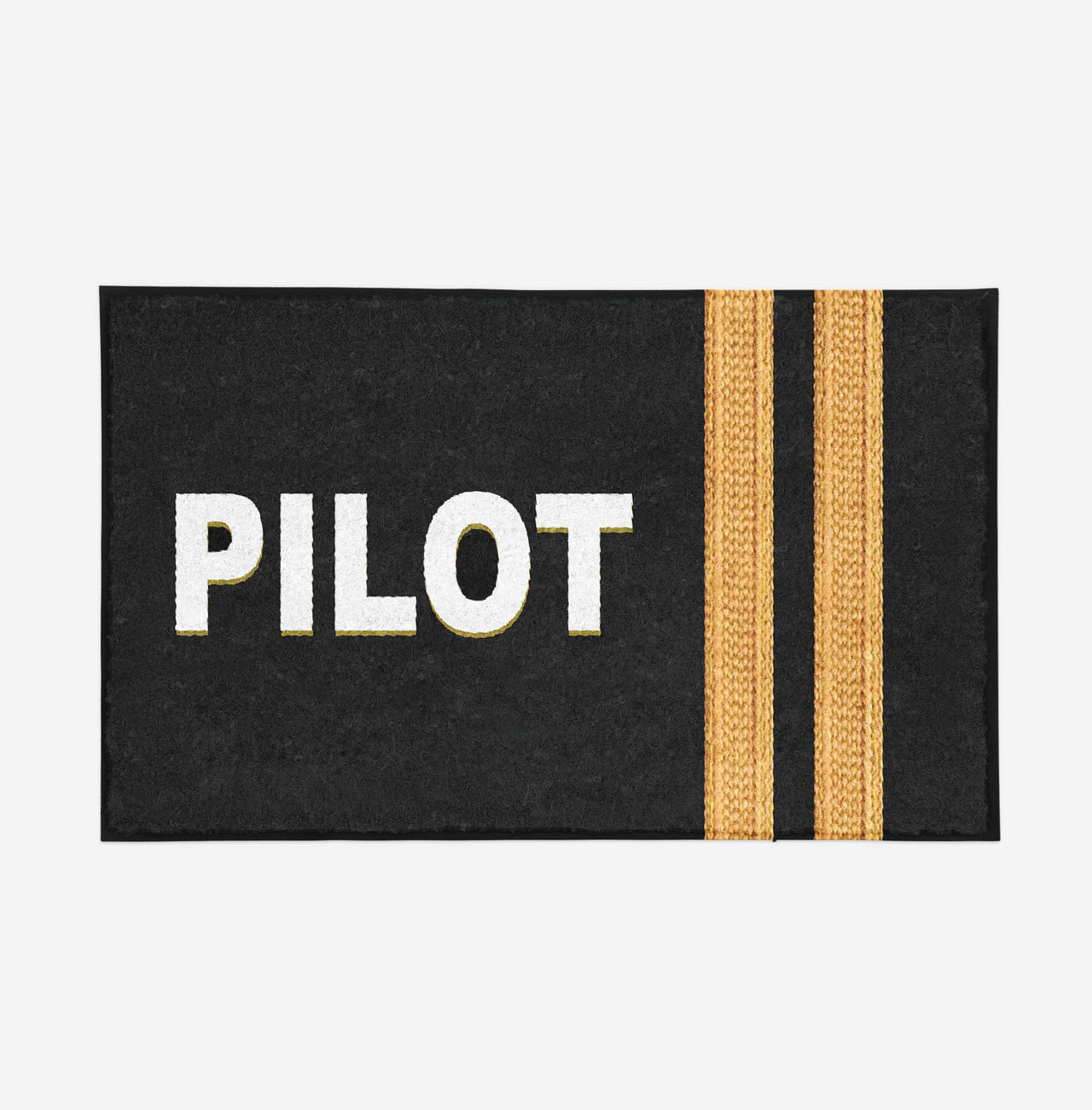 Pilot Text & Epaulettes (2 Lines) Designed Door Mats