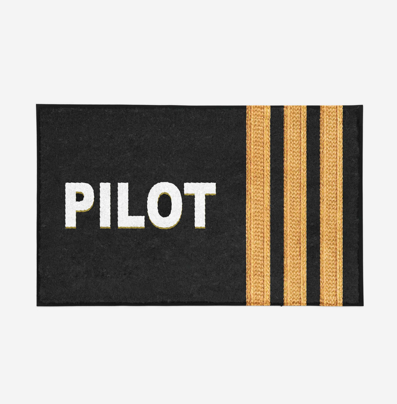 Pilot Text & Epaulettes (3 Lines) Designed Door Mats