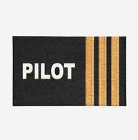 Thumbnail for Pilot Text & Epaulettes (3 Lines) Designed Door Mats