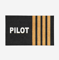 Thumbnail for Pilot Text & Epaulettes (4 Lines) Designed Door Mats