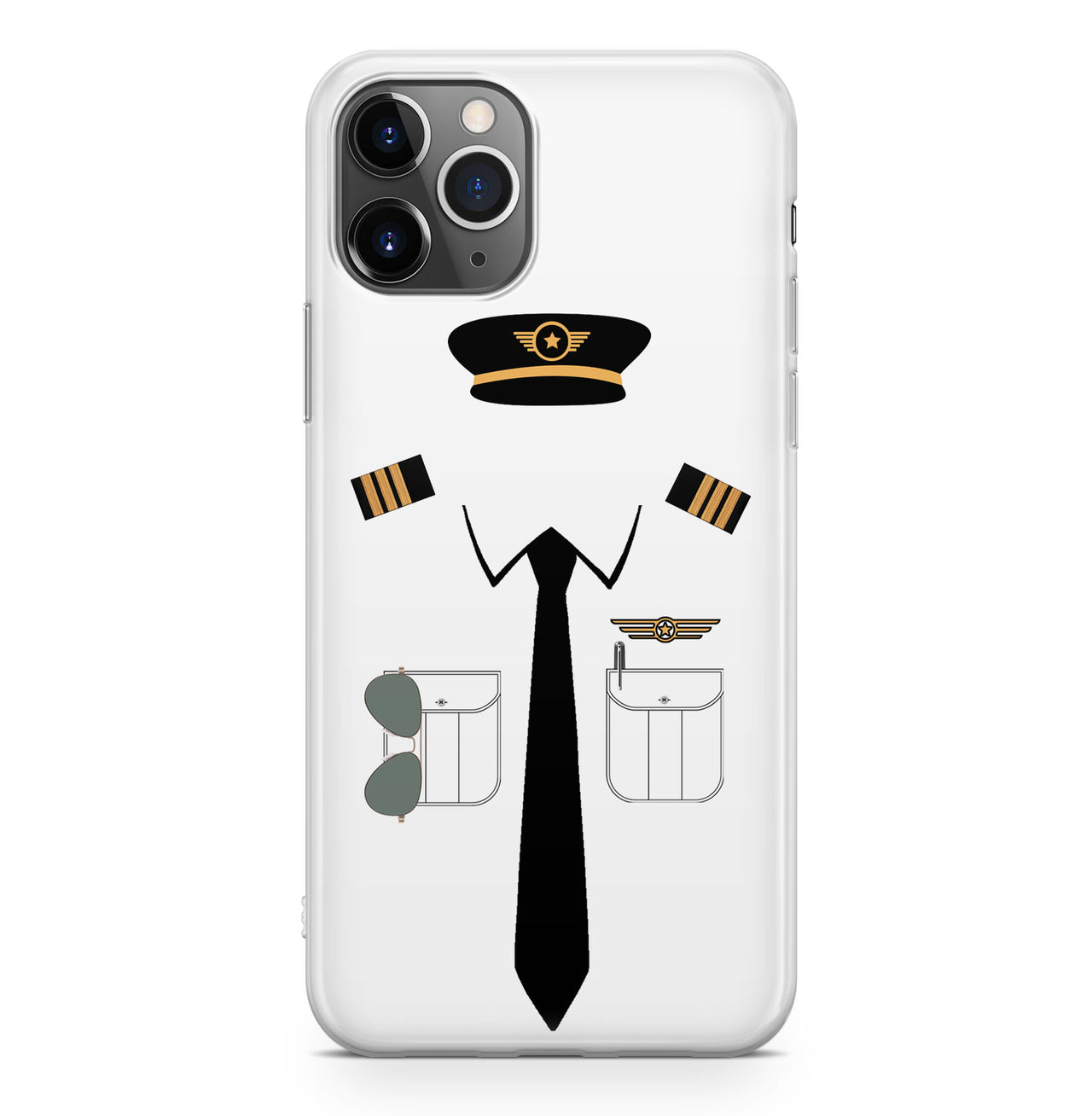 Pilot Uniform Designed (2,3,4 Lines - Customizable Name) iPhone Cases