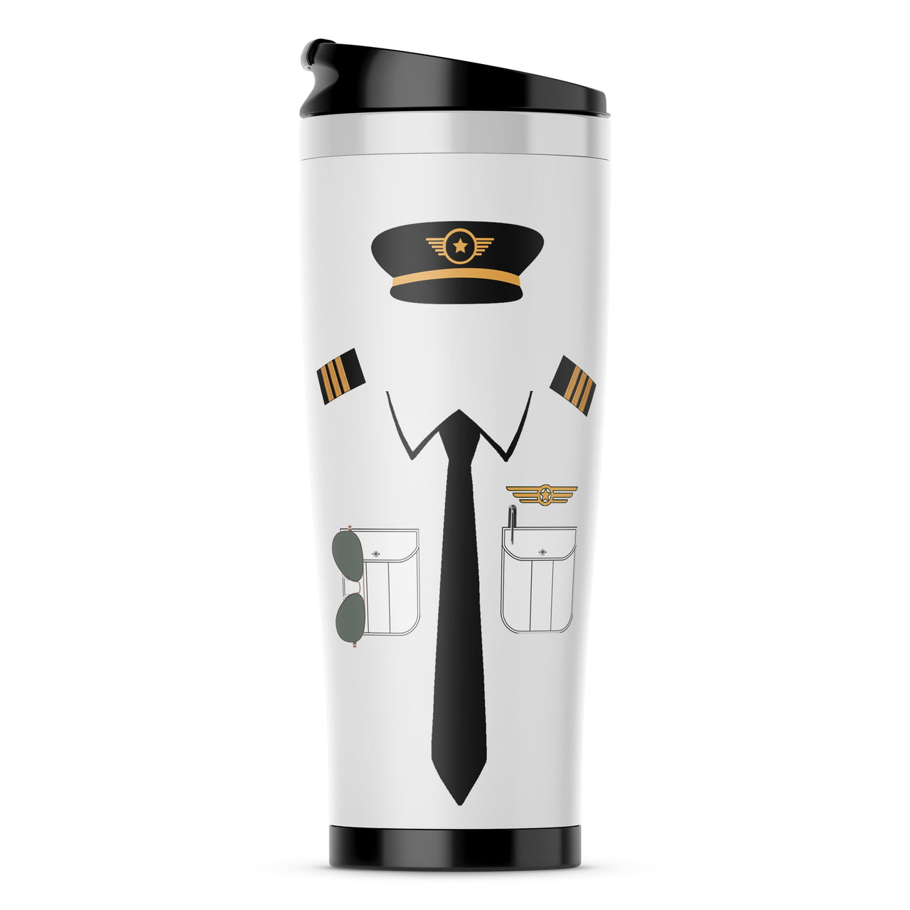 Pilot Uniform Designed Stainless Steel Travel Mugs