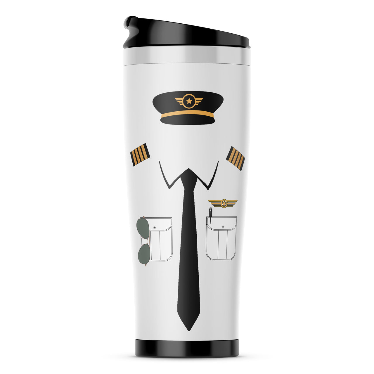Pilot Uniform Designed Stainless Steel Travel Mugs