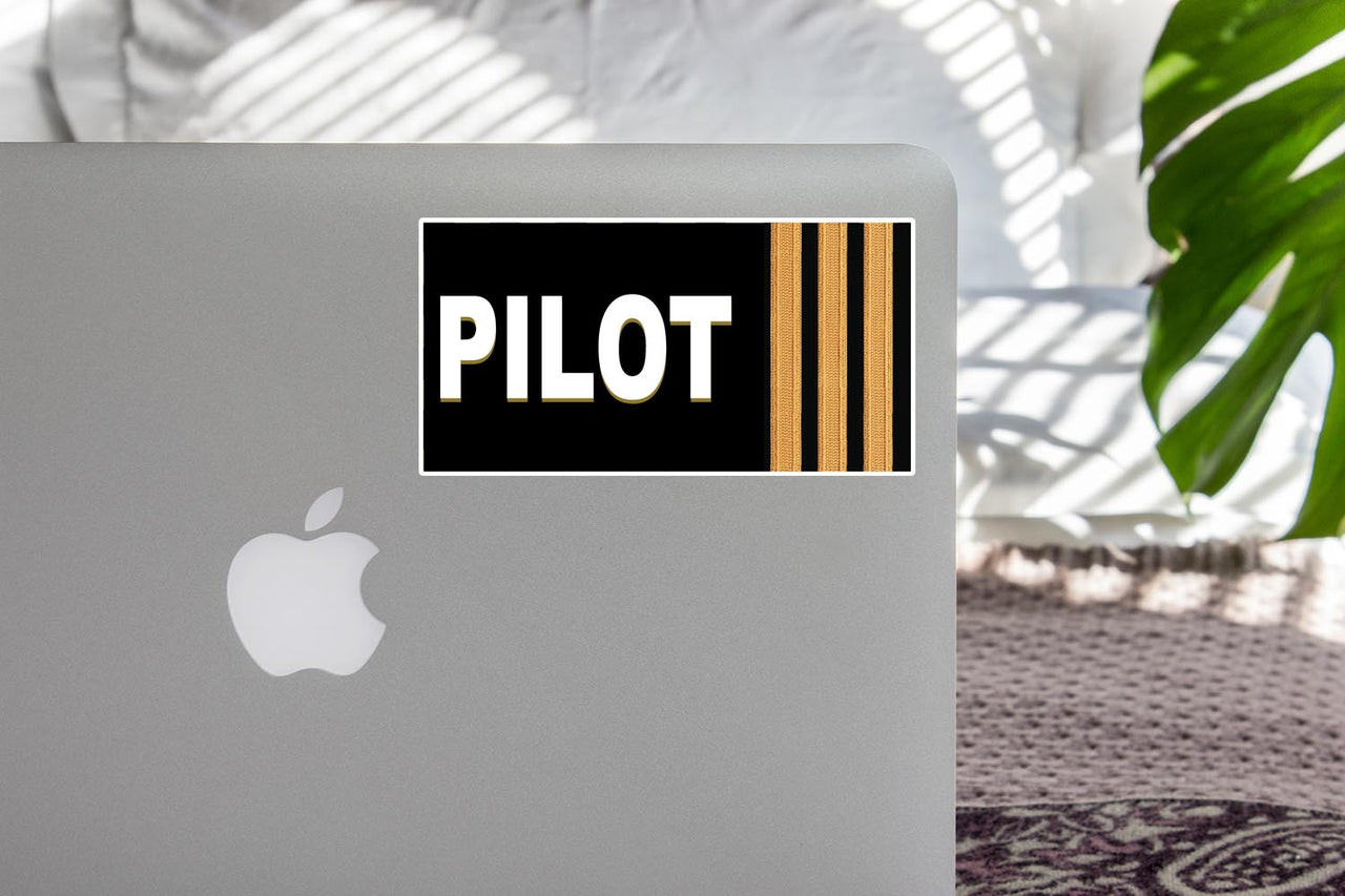 Pilot & 3 Lines Designed Stickers