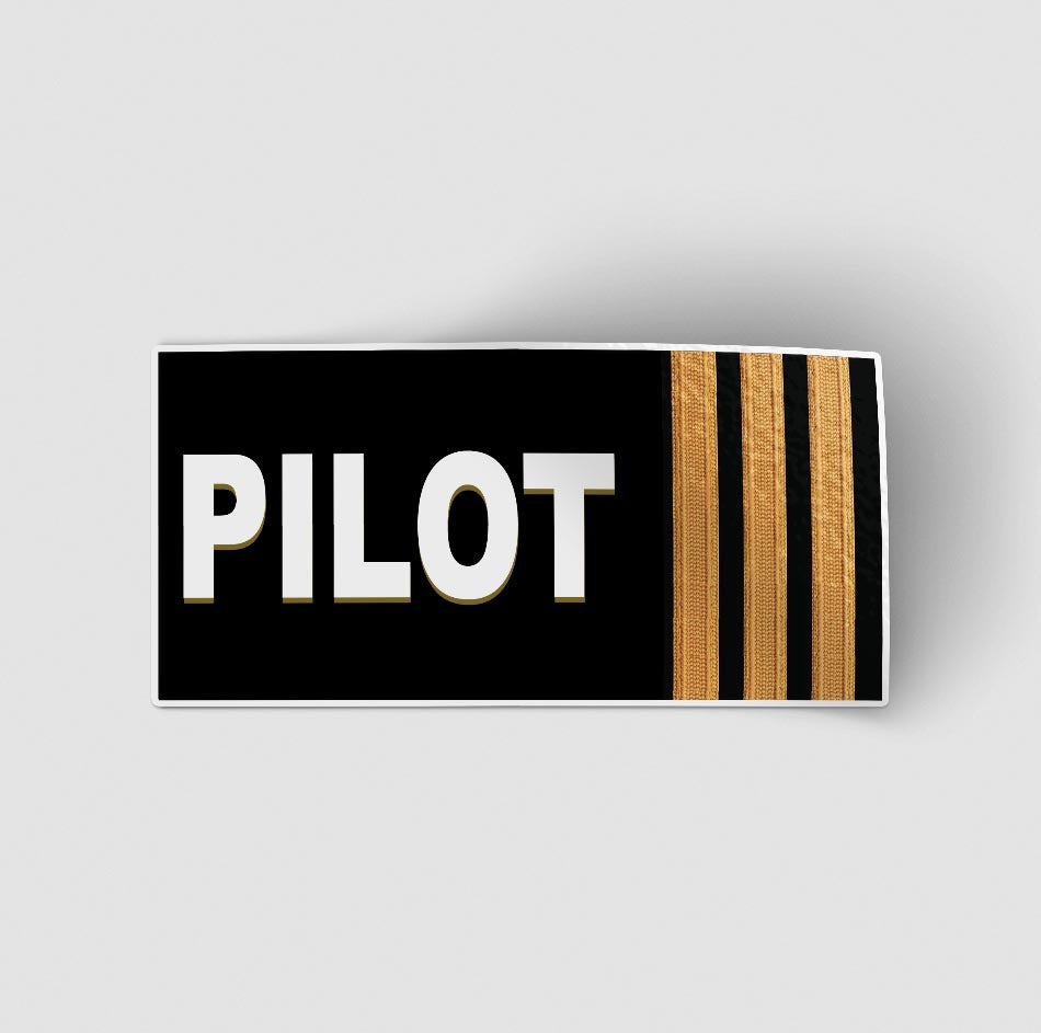 Pilot & 3 Lines Designed Stickers