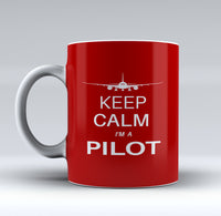 Thumbnail for Keep Calm I'm a Pilot (777 Silhouette) Designed Mugs