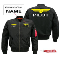 Thumbnail for Pilot & Badge Designed Pilot Jackets (Customizable)