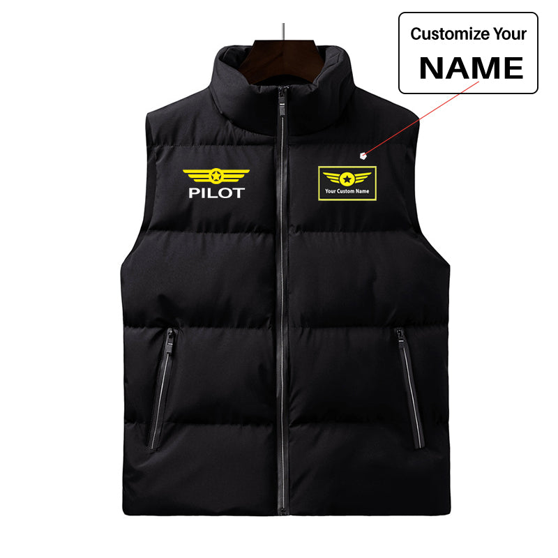 Pilot & Badge Designed Puffy Vests