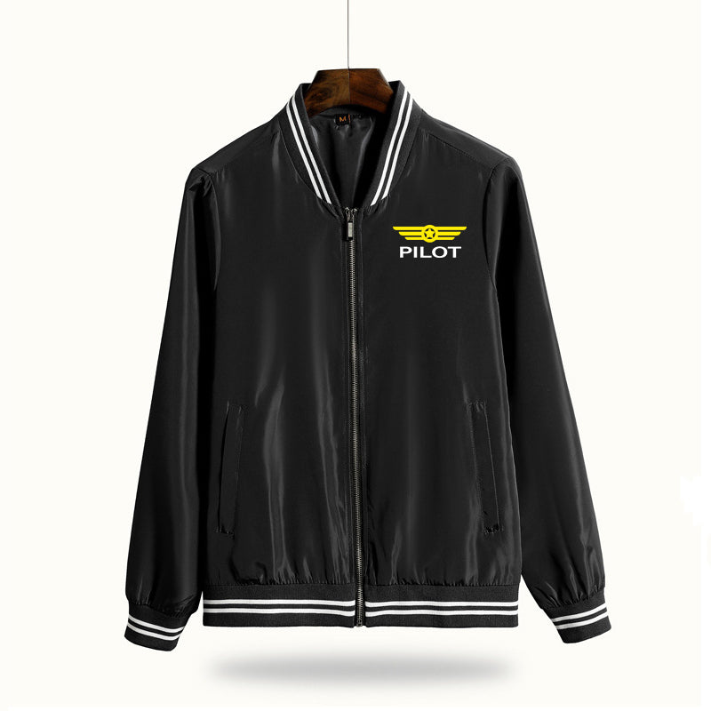 Pilot & Badge Designed Thin Spring Jackets