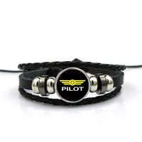 Thumbnail for Pilot & Badge Designed Leather Bracelets