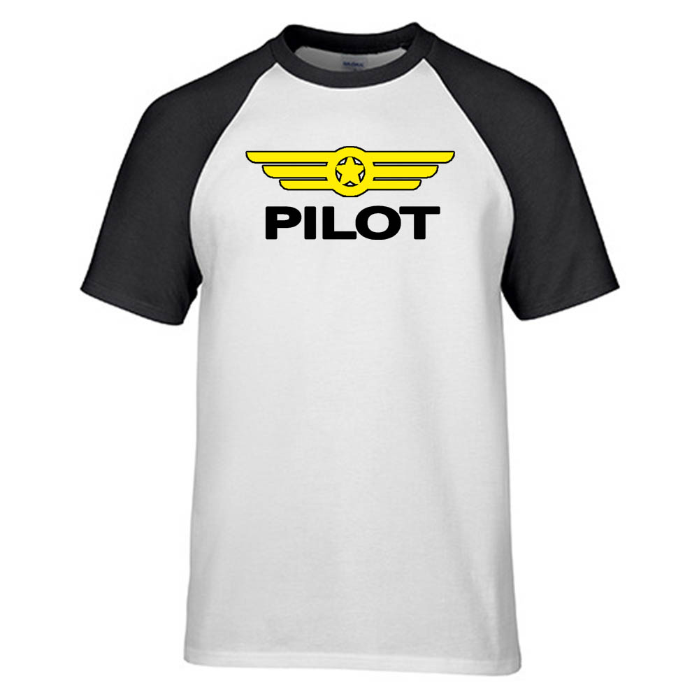 Pilot & Badge Designed Raglan T-Shirts