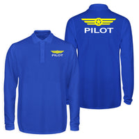 Thumbnail for Pilot & Badge Designed Long Sleeve Polo T-Shirts (Double-Side)