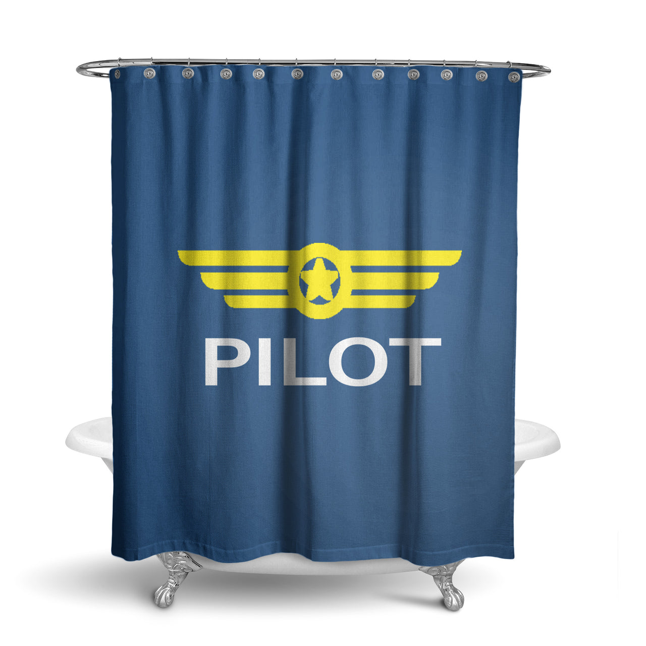 Pilot & Badge Designed Shower Curtains