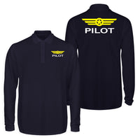 Thumbnail for Pilot & Badge Designed Long Sleeve Polo T-Shirts (Double-Side)