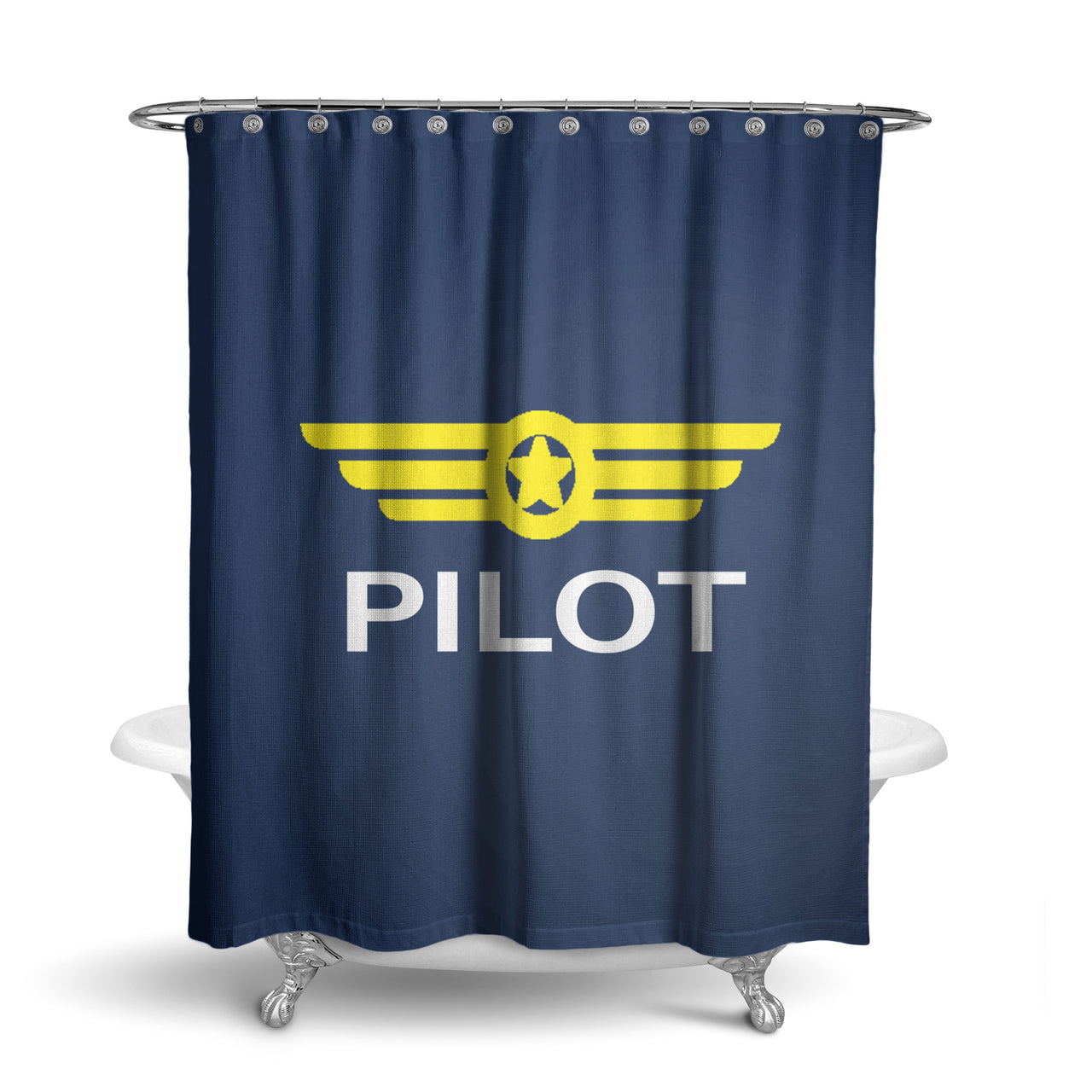 Pilot & Badge Designed Shower Curtains
