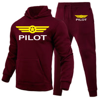 Thumbnail for Pilot & Badge Designed Hoodies & Sweatpants Set