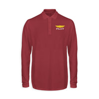 Thumbnail for Pilot & Badge Designed Long Sleeve Polo T-Shirts