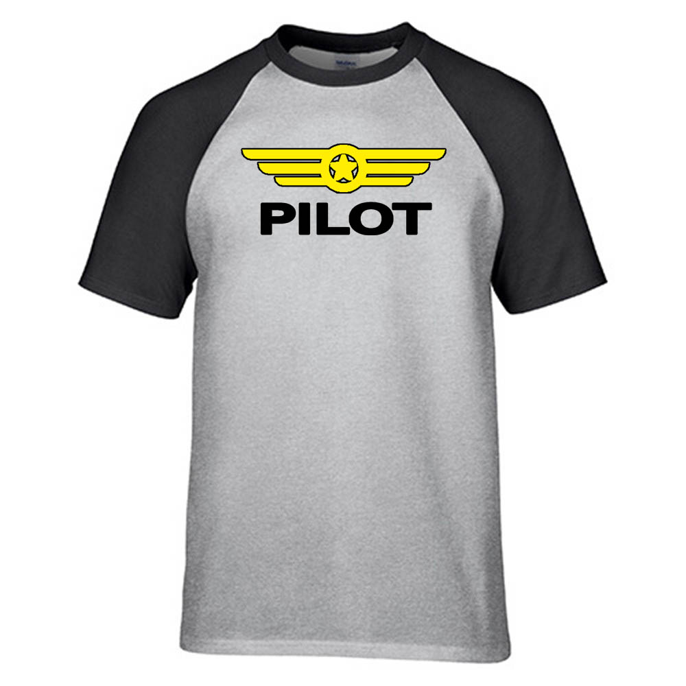 Pilot & Badge Designed Raglan T-Shirts