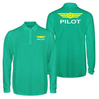 Thumbnail for Pilot & Badge Designed Long Sleeve Polo T-Shirts (Double-Side)