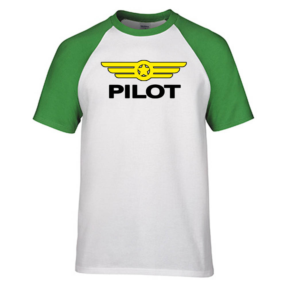 Pilot & Badge Designed Raglan T-Shirts