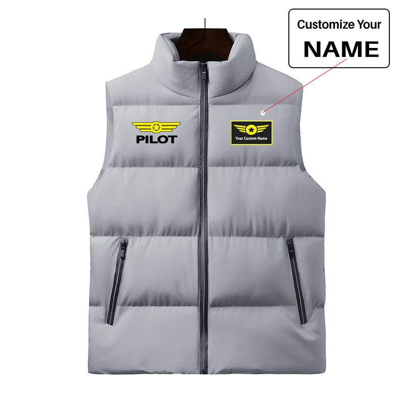 Pilot & Badge Designed Puffy Vests