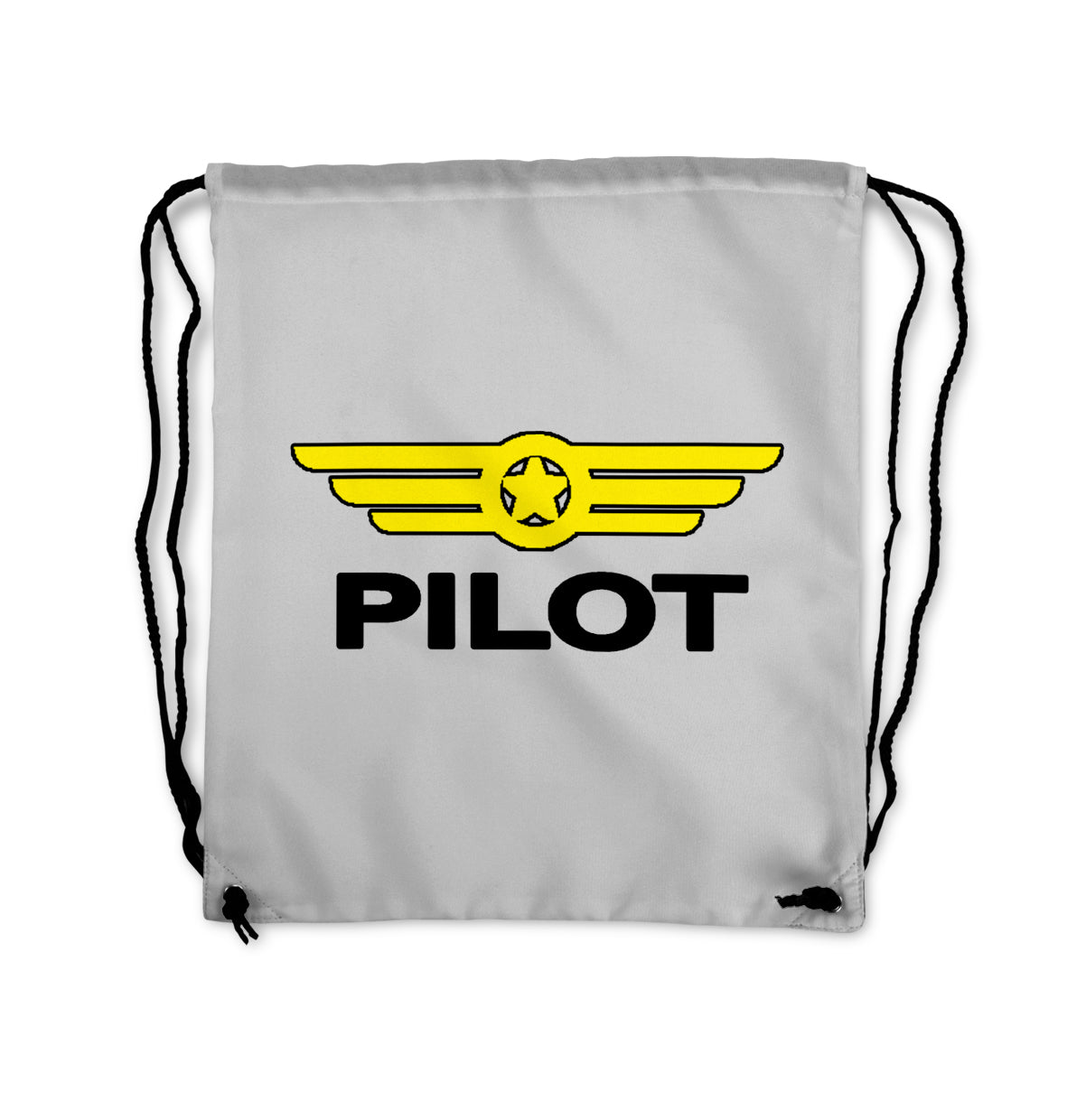 Pilot & Badge Designed Drawstring Bags