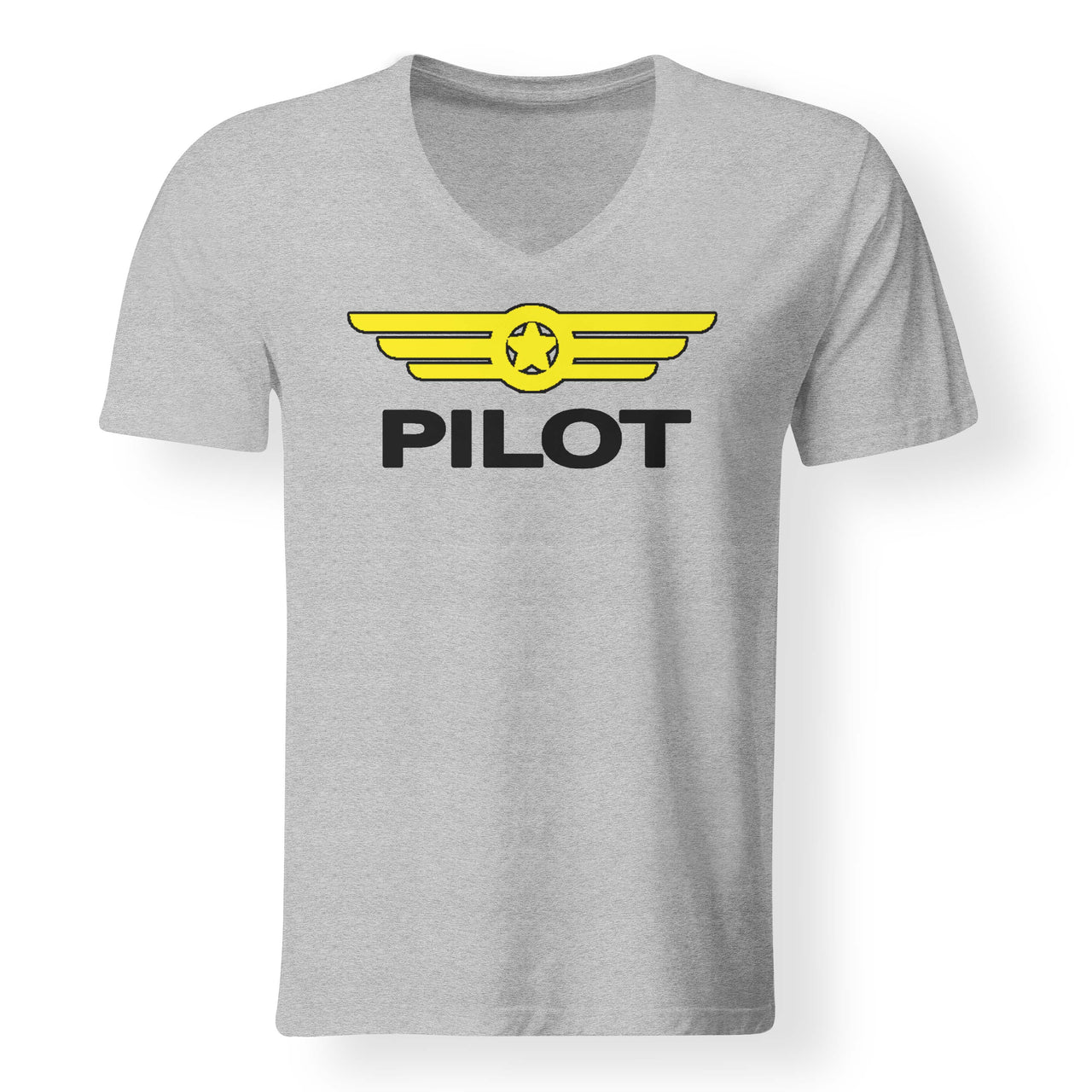 Pilot & Badge Designed V-Neck T-Shirts