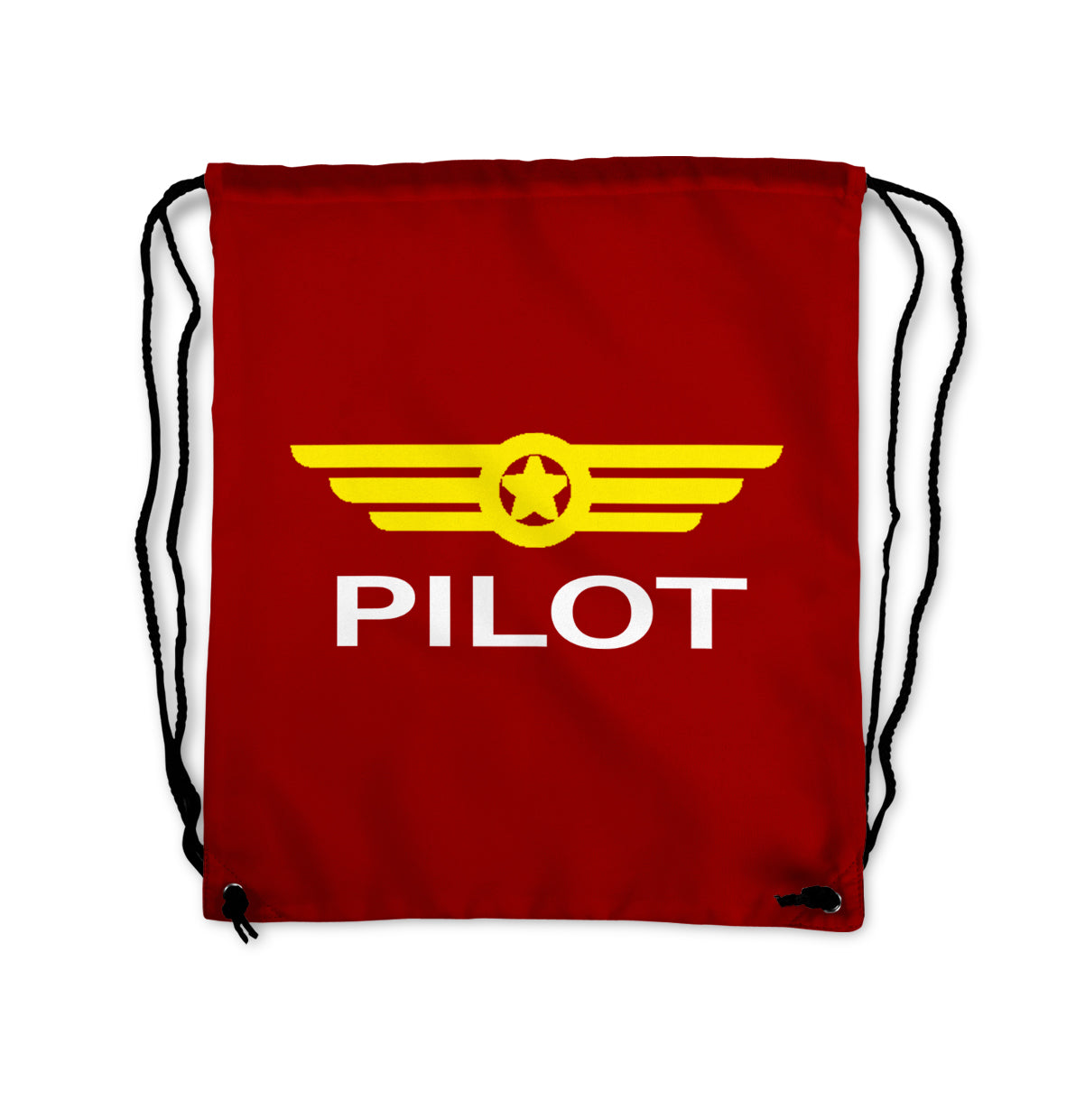 Pilot & Badge Designed Drawstring Bags
