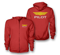 Thumbnail for Pilot & Badge Designed Zipped Hoodies