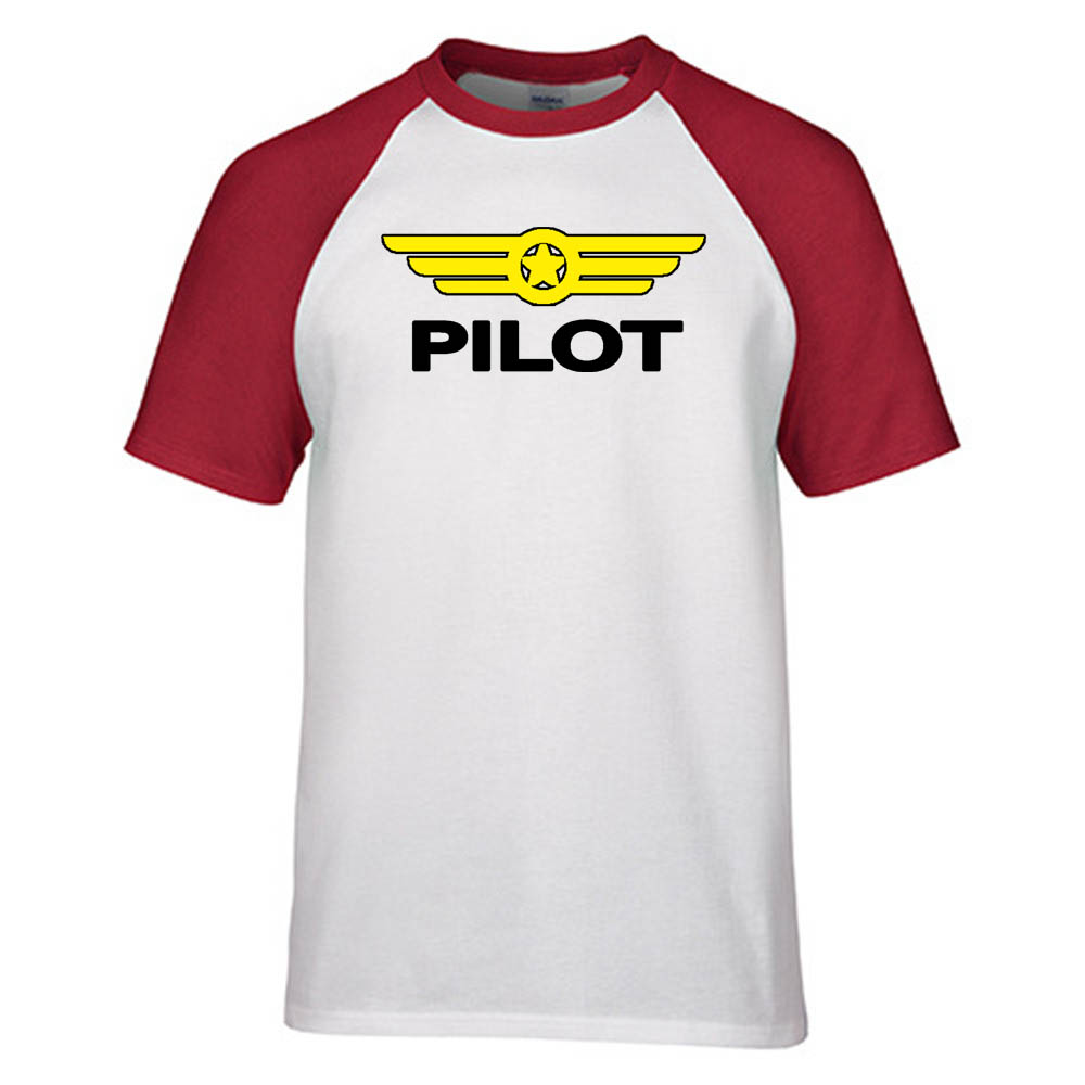 Pilot & Badge Designed Raglan T-Shirts