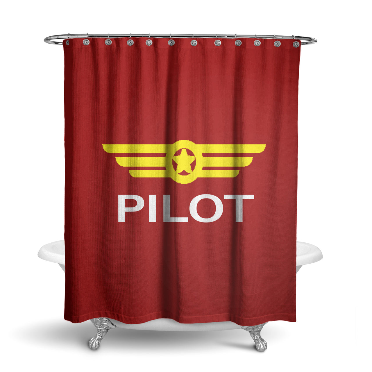 Pilot & Badge Designed Shower Curtains
