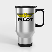 Thumbnail for Pilot & Badge Designed Travel Mugs (With Holder)