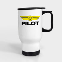 Thumbnail for Pilot & Badge Designed Travel Mugs (With Holder)