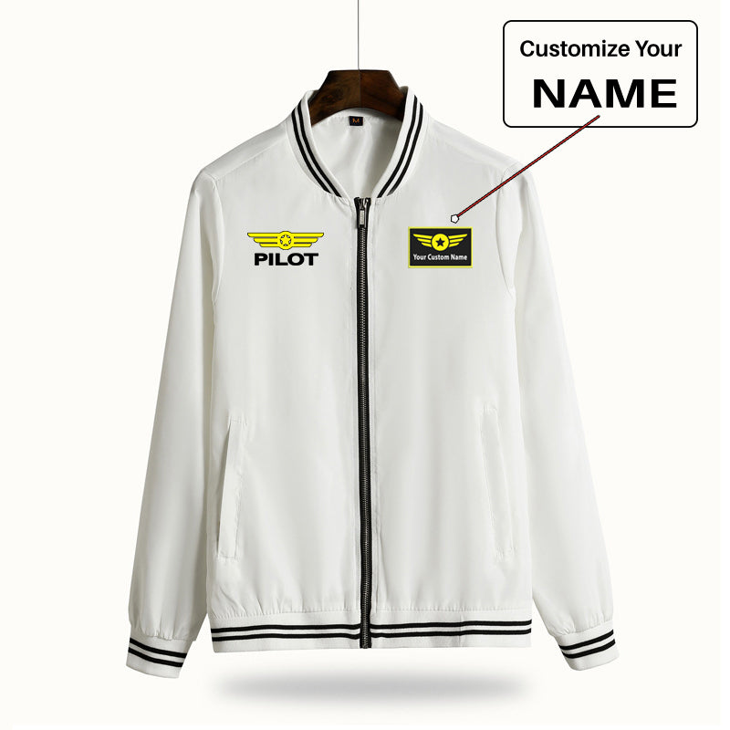 Pilot & Badge Designed Thin Spring Jackets