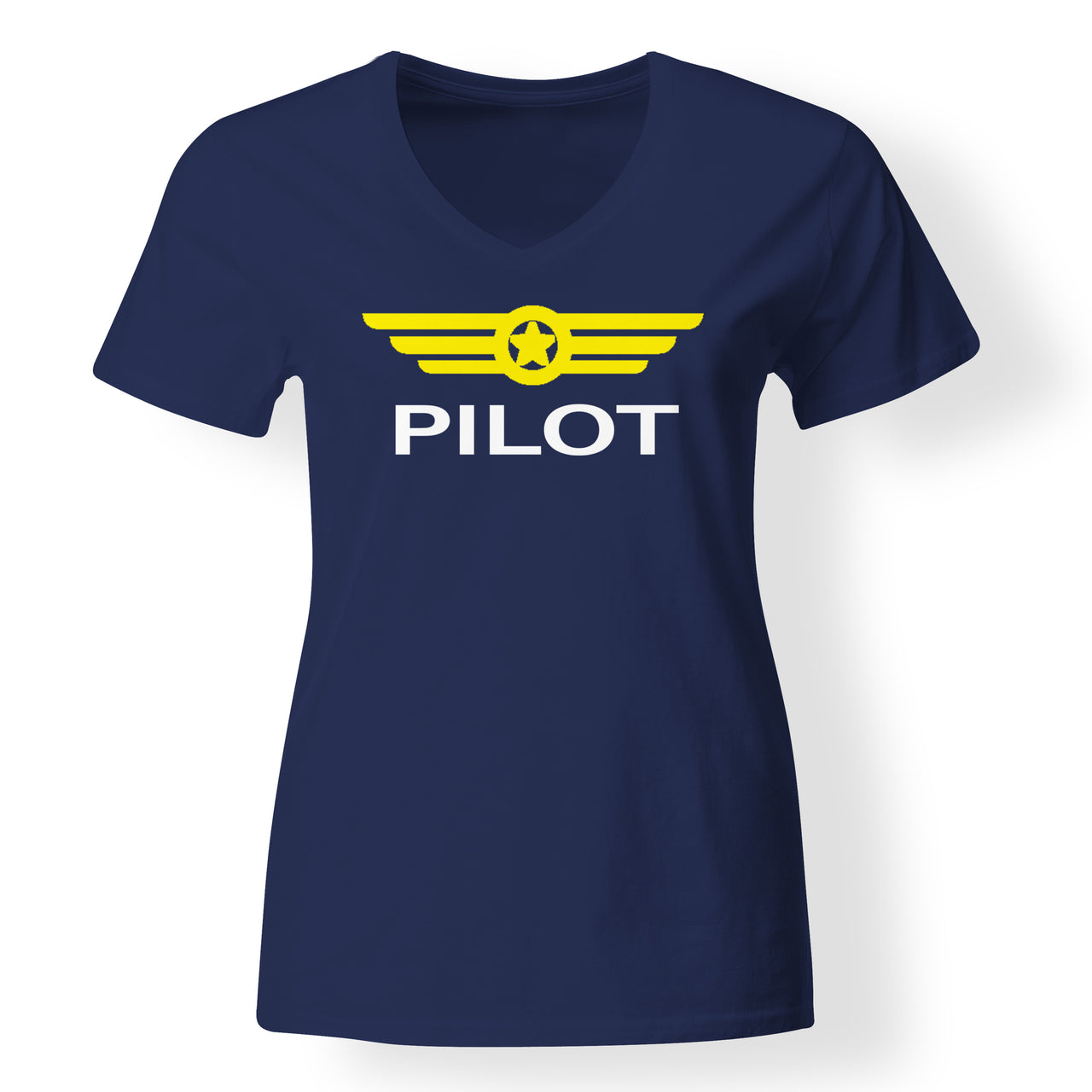 Pilot & Badge Designed V-Neck T-Shirts