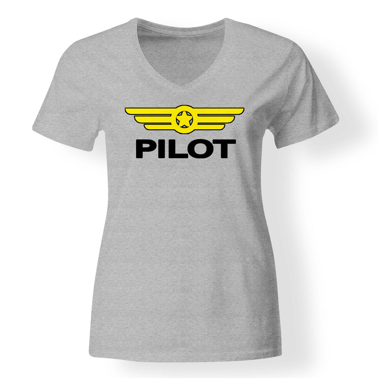 Pilot & Badge Designed V-Neck T-Shirts