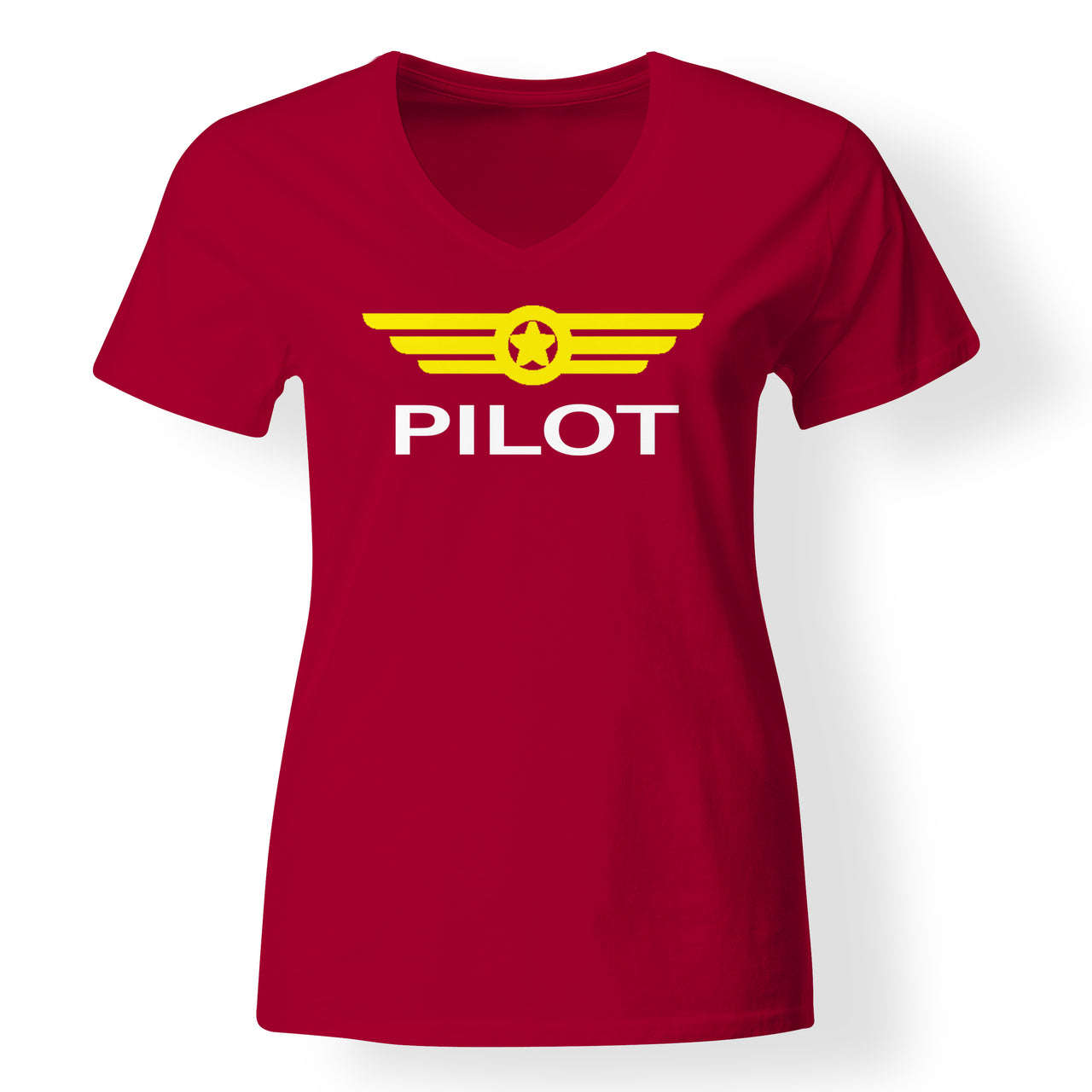 Pilot & Badge Designed V-Neck T-Shirts