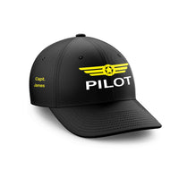 Thumbnail for Customizable Name & Pilot Badge Embroidered Hats