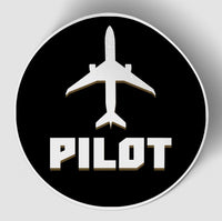 Thumbnail for Pilot & Circle (Black) Designed Stickers