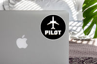 Thumbnail for Pilot & Circle (Black) Designed Stickers