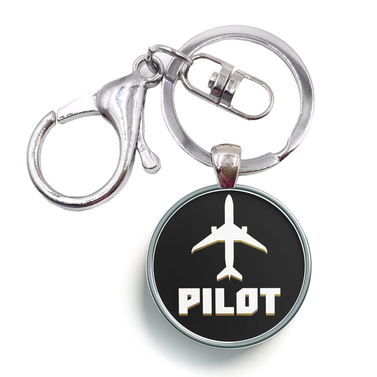 Pilot & Circle Designed Circle Key Chains