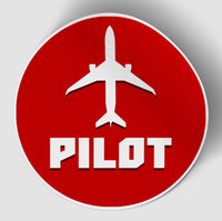 Thumbnail for Pilot & Circle (Red) Designed Stickers