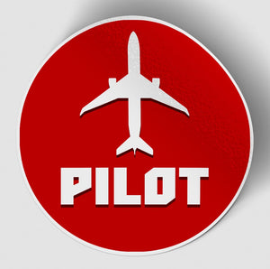 Pilot & Circle (Red) Designed Stickers