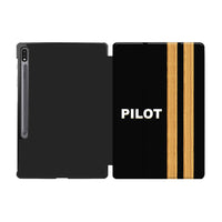 Thumbnail for Pilot & Epaulettes (2 Lines) Designed Samsung Tablet Cases