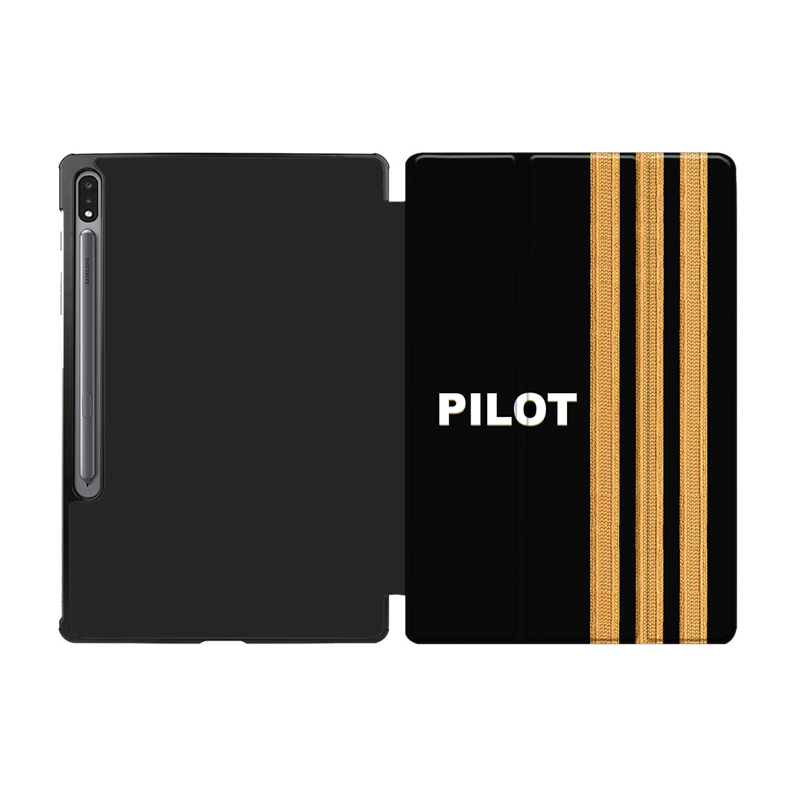Pilot & Epaulettes (3 Lines) Designed Samsung Tablet Cases